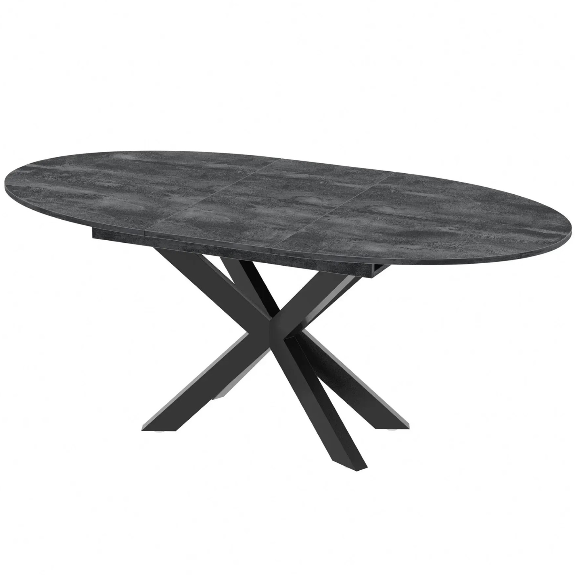 Стіл обідній розсувний Arakhna Oval (Вугільний камінь)