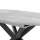 Стіл обідній розсувний Arakhna Oval (Бетонний камінь)