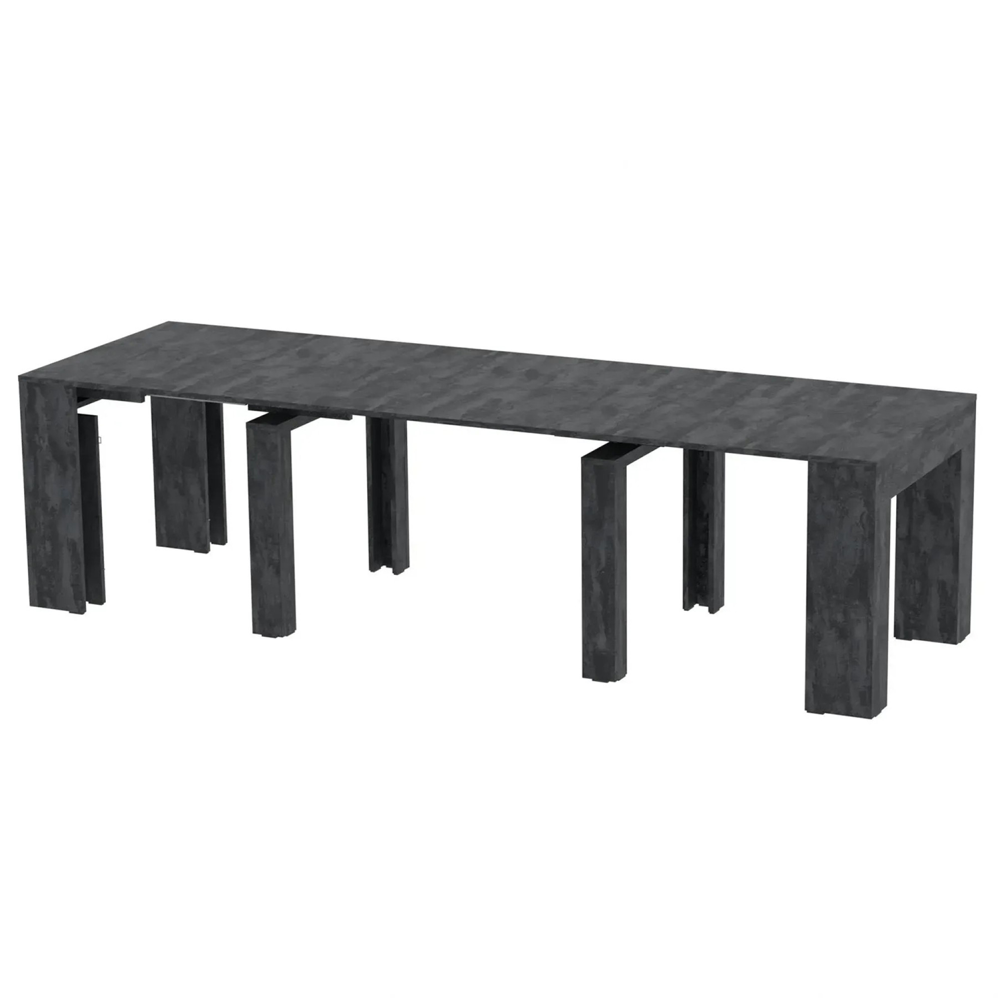 Стіл-трансформер розсувний Aspid Lux (Вугільний камінь)