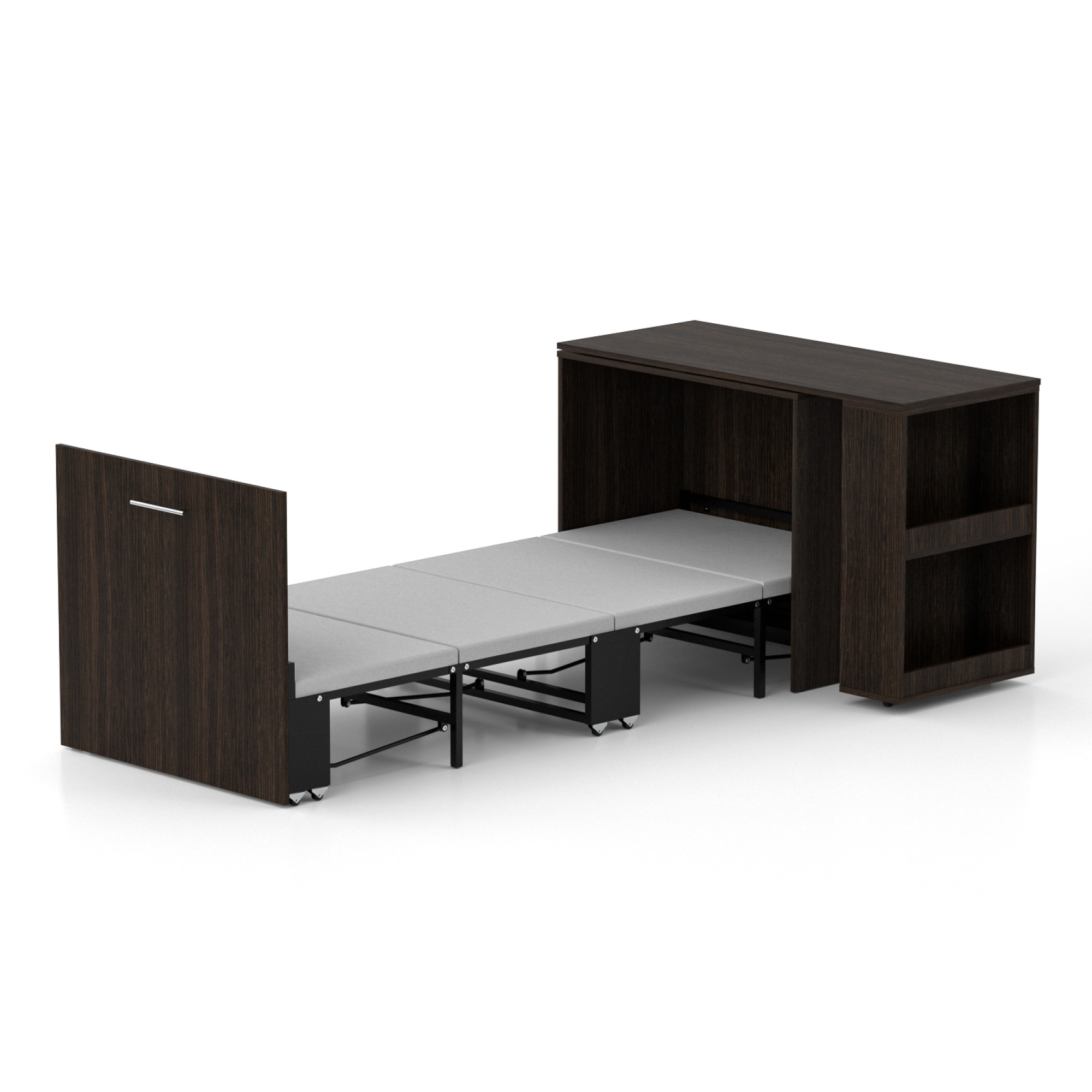 Ліжко-трансформер + Письмовий стіл + Тумба + Комод Sirim-C1 (4 в 1) / (Венге)