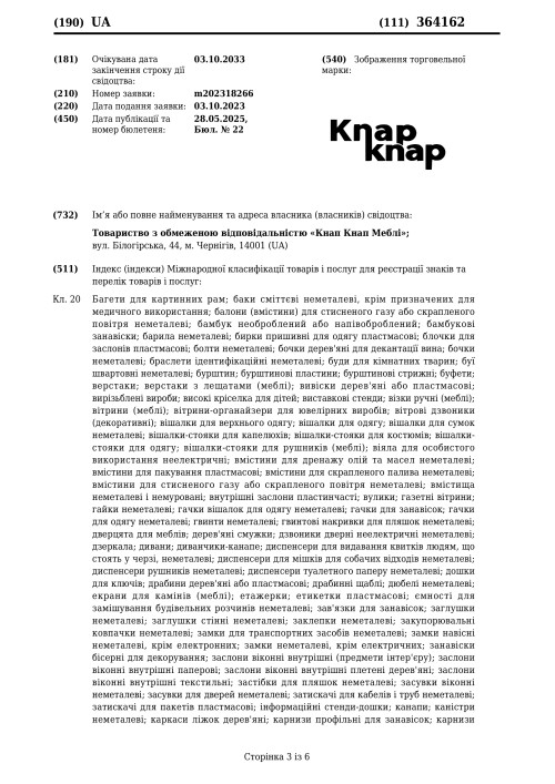 Свідоцтво на торговельну марку Knap Knap ®